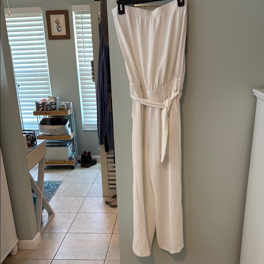 White romper jumpsuit